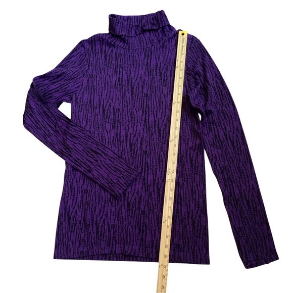 Athleta Long Sleeve Turtleneck Top – Purple/Black – Size Medium - Picture 2 of 5
